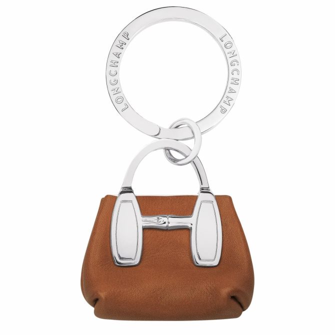 Women Key Rings | Longchamp Le Roseau Key Rings Cognac