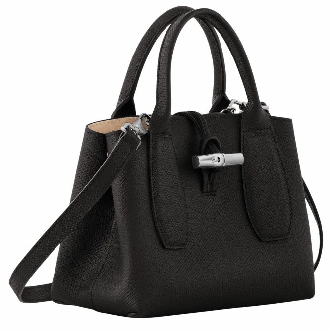 Women Handbags | Longchamp Le Roseau S Handbag Black