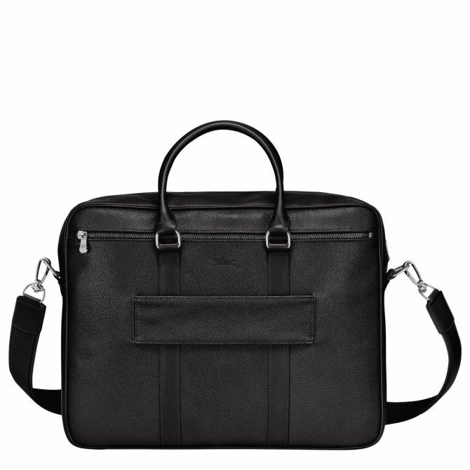 Women/Men Briefcase | Longchamp Le Foulonné M Briefcase Black