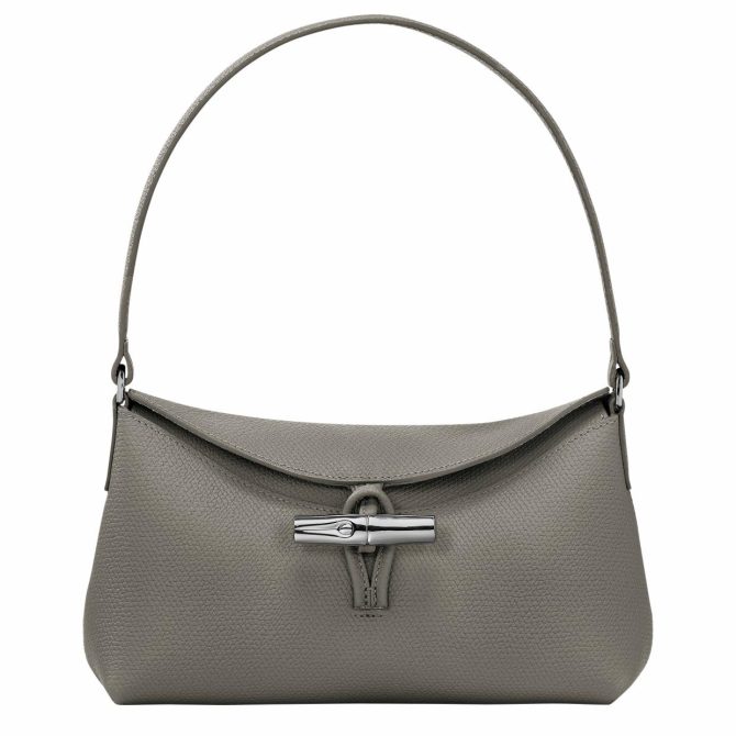 Women Shoulder Bags | Longchamp Le Roseau S Hobo Bag Turtledove