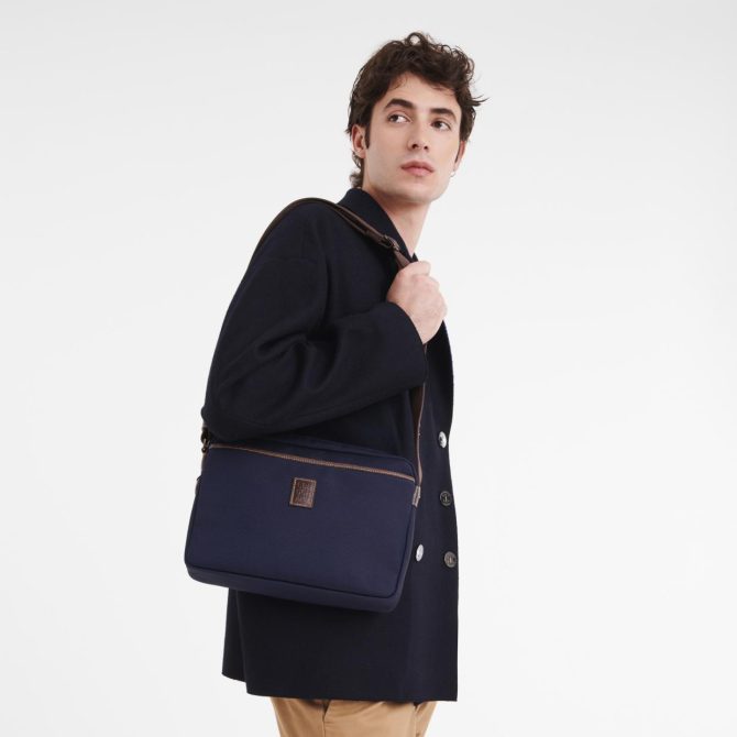 Men Crossbody Bags | Longchamp Boxford M Camera Bag Blue