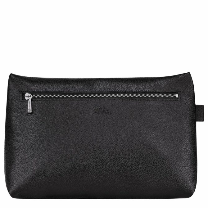 Women/Men Toiletry Bags | Longchamp Le Foulonné Toiletry Case Black