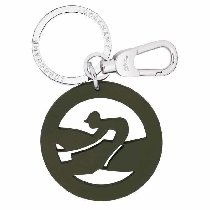 Women Key Rings | Longchamp Box-Trot Key Rings Khaki