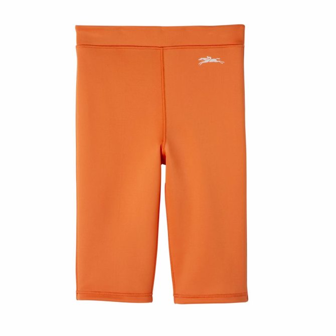 Women Trousers & Shorts | Longchamp Cycling Short Pants Orange