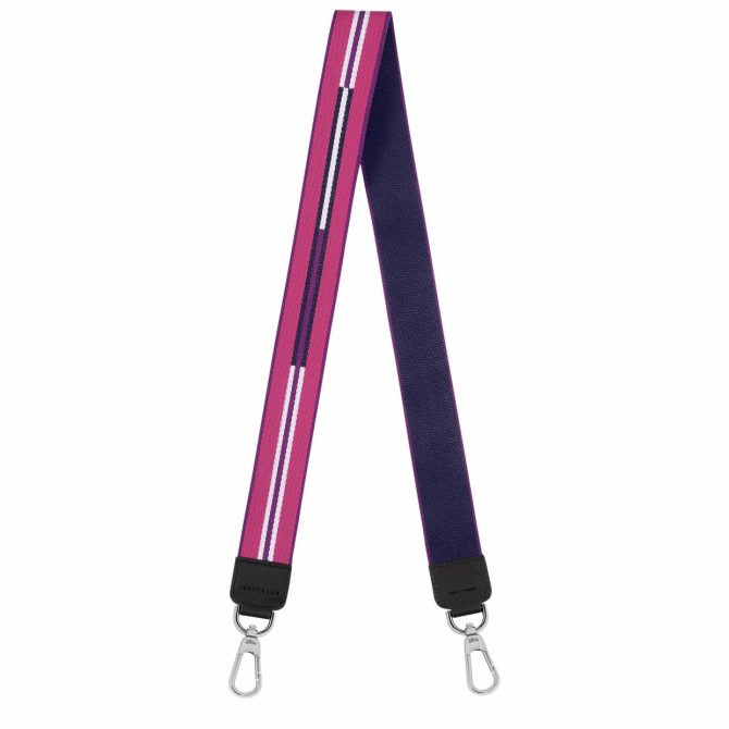 Women/Men Shoulder Straps | Longchamp Longchamp Rayures Shoulder Strap Violet