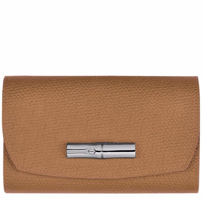 Women Leather Wallets | Longchamp Le Roseau Wallet Natural