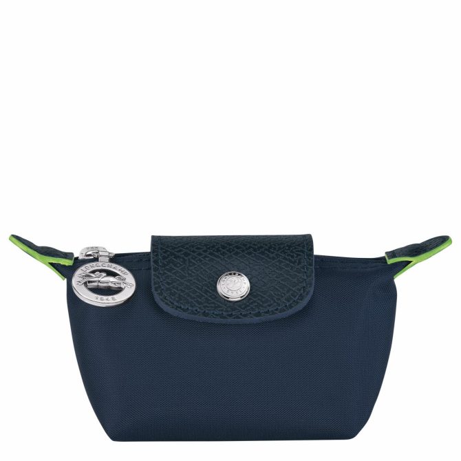 Women/Men Cardholders & Coin Purses | Longchamp Le Pliage Green Coin Purse Navy