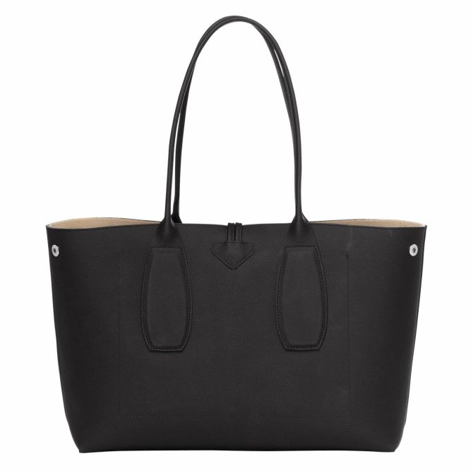 Women Shoulder Bags | Longchamp Le Roseau L Tote Bag Black