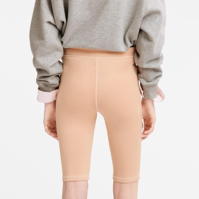 Women Trousers & Shorts | Longchamp Cycling Short Pants Nude