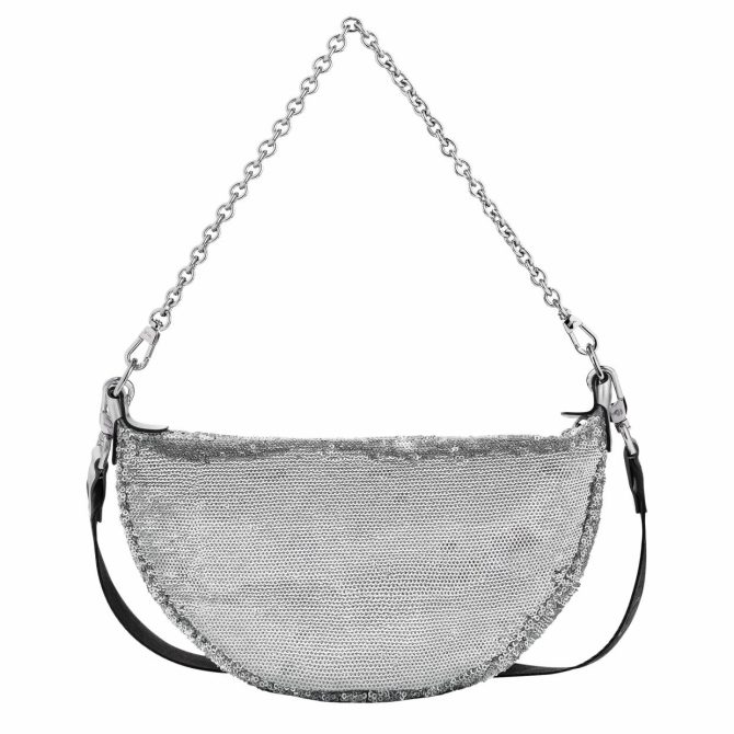 Women Shoulder Bags | Longchamp Smile S Crossbody Bag Silver