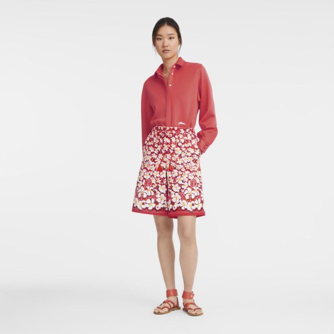 Women Trousers & Shorts | Longchamp Bermuda Shorts Strawberry