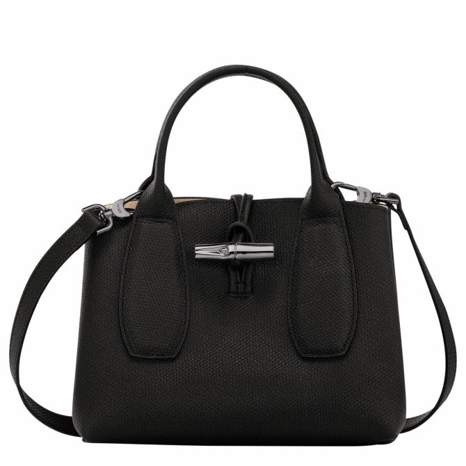 Women Handbags | Longchamp Le Roseau S Handbag Black