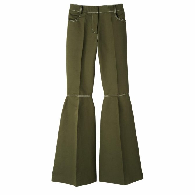 Women Trousers & Shorts | Longchamp Trousers Khaki