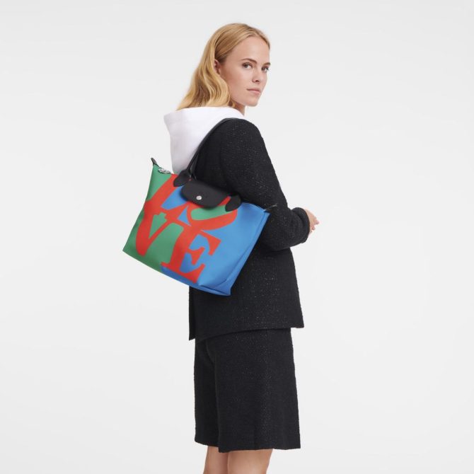 Women Shoulder Bags | Longchamp Longchamp X Robert Indiana M Tote Bag Red