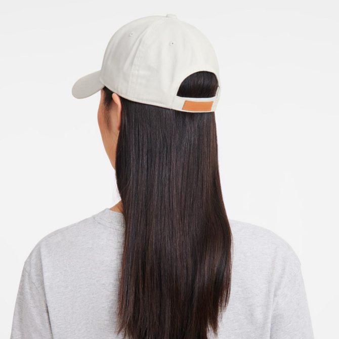 Women Caps & Hats | Longchamp Solid Cap White