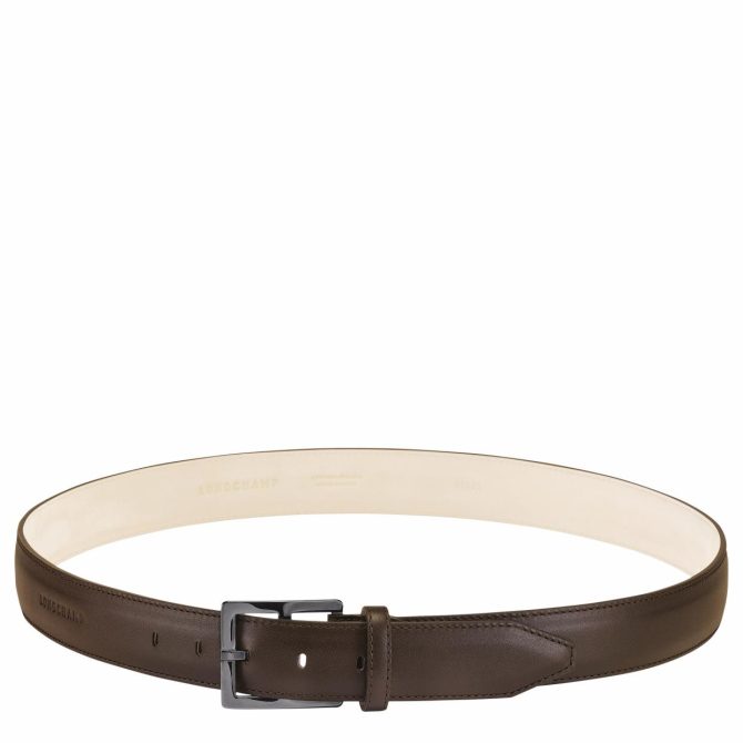 Men Belts | Longchamp Végétal Men's Belt Mocha