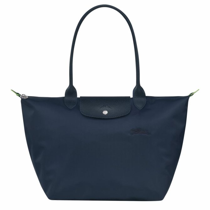 Women Shoulder Bags | Longchamp Le Pliage Green L Tote Bag Navy