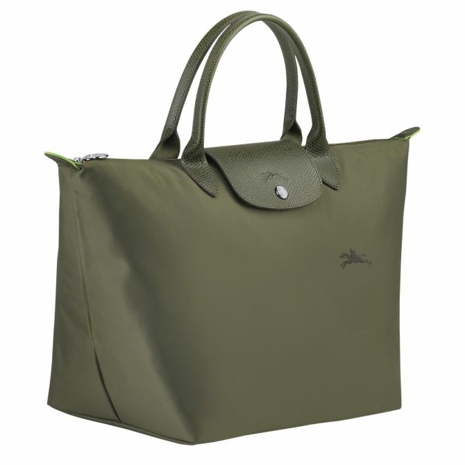 Women Handbags | Longchamp Le Pliage Green M Handbag Forest