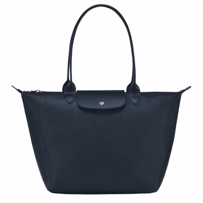 Women Shoulder Bags | Longchamp Le Pliage City L Tote Bag Navy