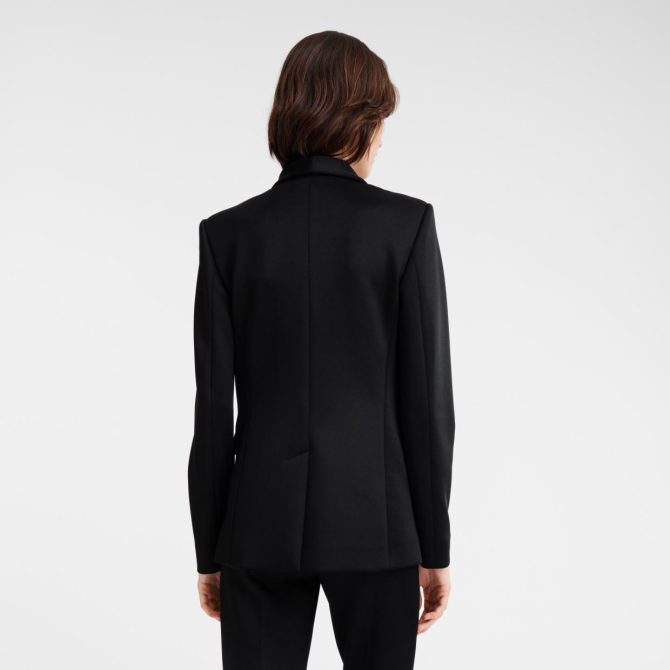 Women Coats & Jackets | Longchamp Fitted Jacket Black