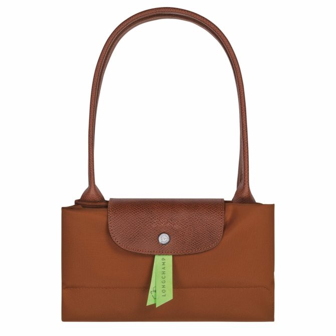 Women Shoulder Bags | Longchamp Le Pliage Green L Tote Bag Cognac