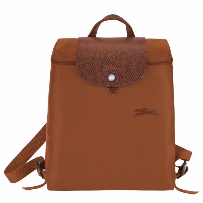 Women/Men Backpacks | Longchamp Le Pliage Green M Backpack Cognac