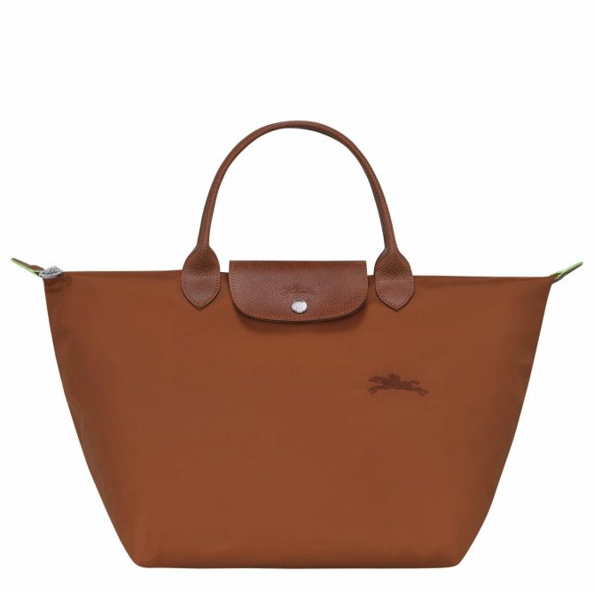 Women Handbags | Longchamp Le Pliage Green M Handbag Cognac