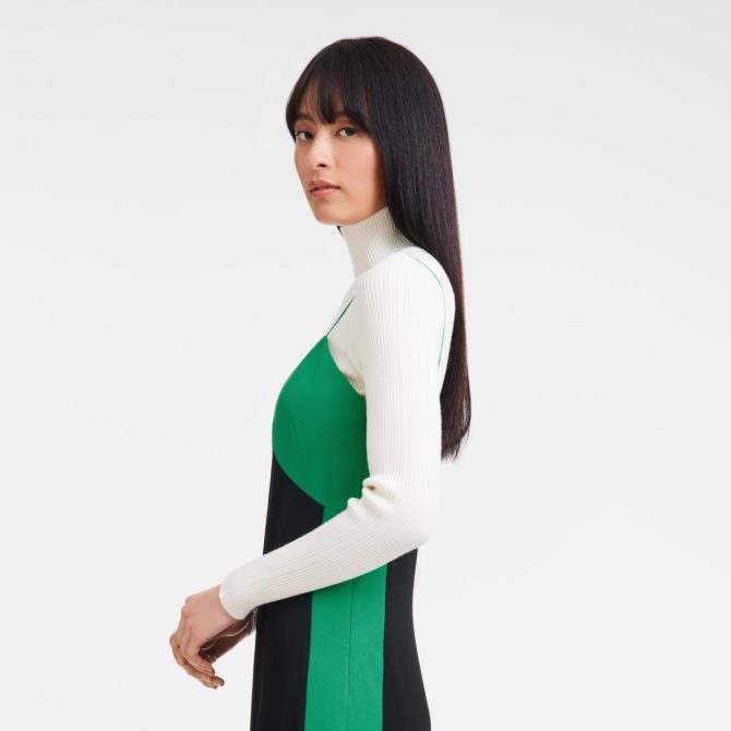 Women Dresses & Skirts | Longchamp Long Dress Green/Black