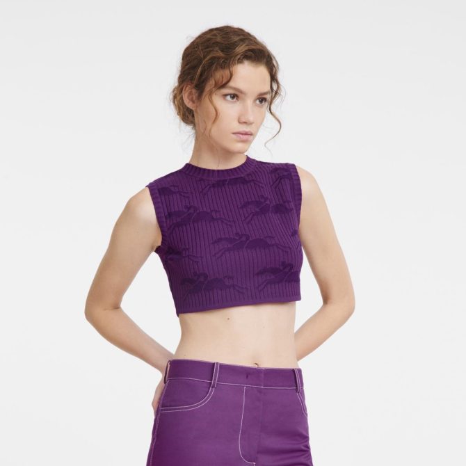 Women Tops & Blouses | Longchamp Sleeveless Top Violet