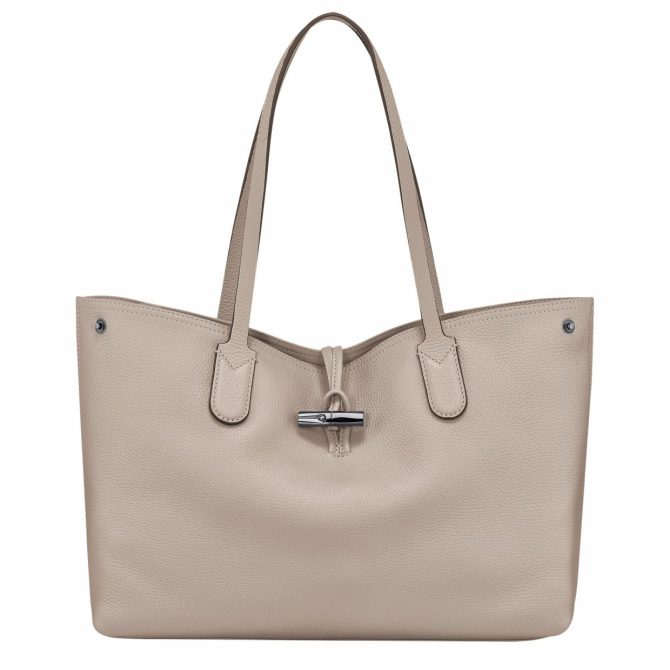 Women Shoulder Bags | Longchamp Le Roseau Essential L Tote Bag Clay