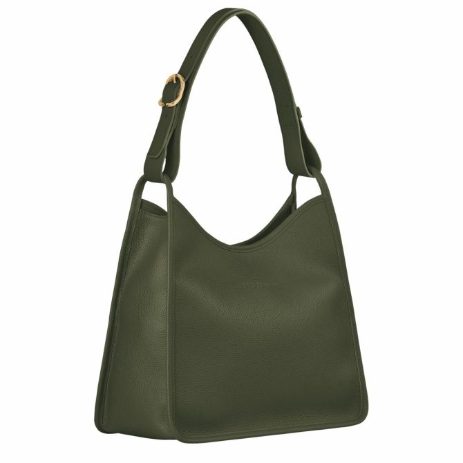 Women Shoulder Bags | Longchamp Le Foulonné M Hobo Bag Khaki