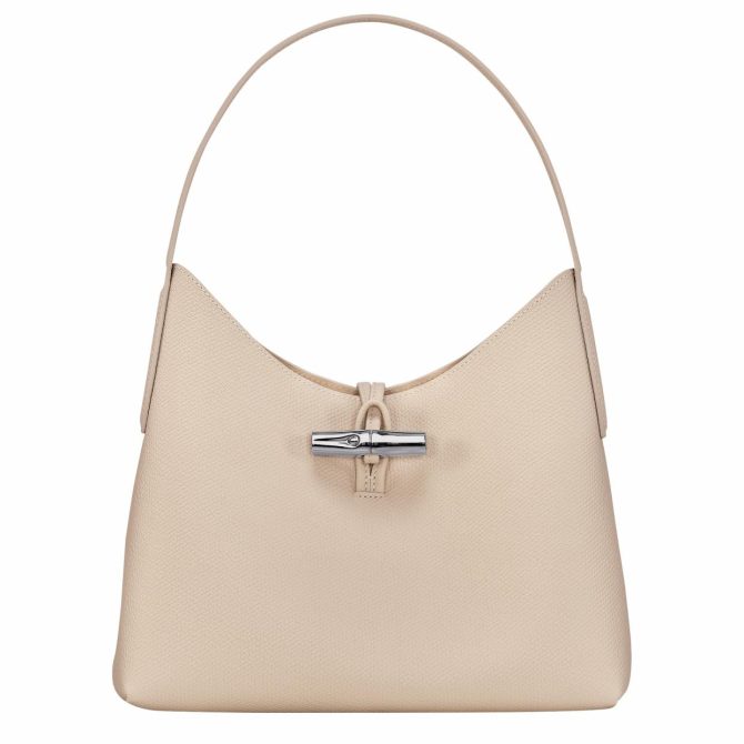 Women Shoulder Bags | Longchamp Le Roseau M Hobo Bag Paper