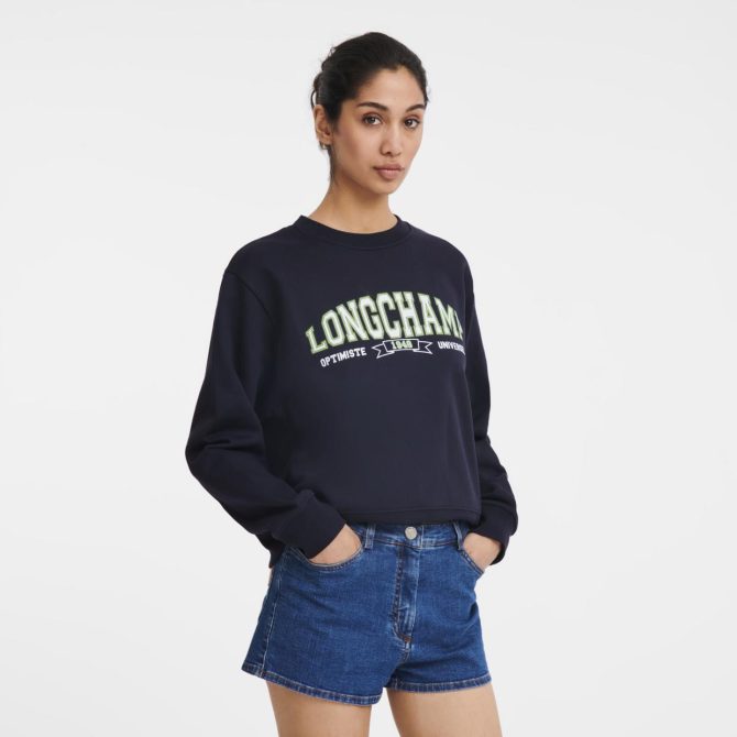 Women Tops & Blouses | Longchamp Sweatshirt Navy