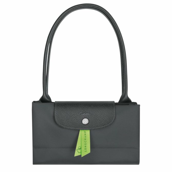 Women Shoulder Bags | Longchamp Le Pliage Green L Tote Bag Graphite