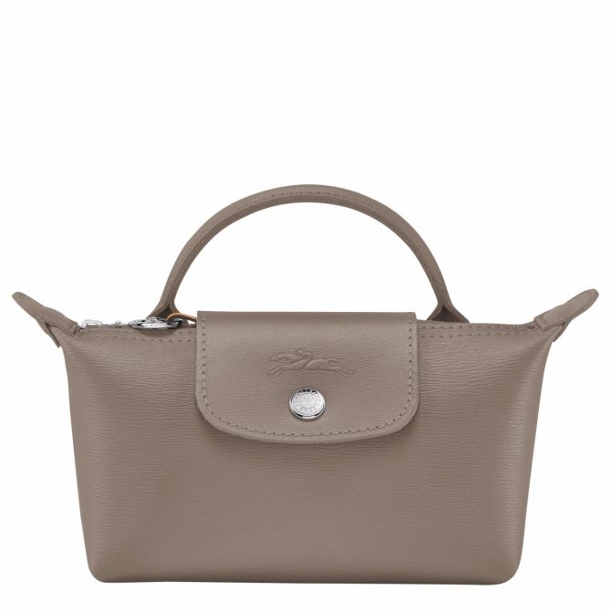 Women Pouches & Cases | Longchamp Le Pliage City Pouch With Handle Taupe