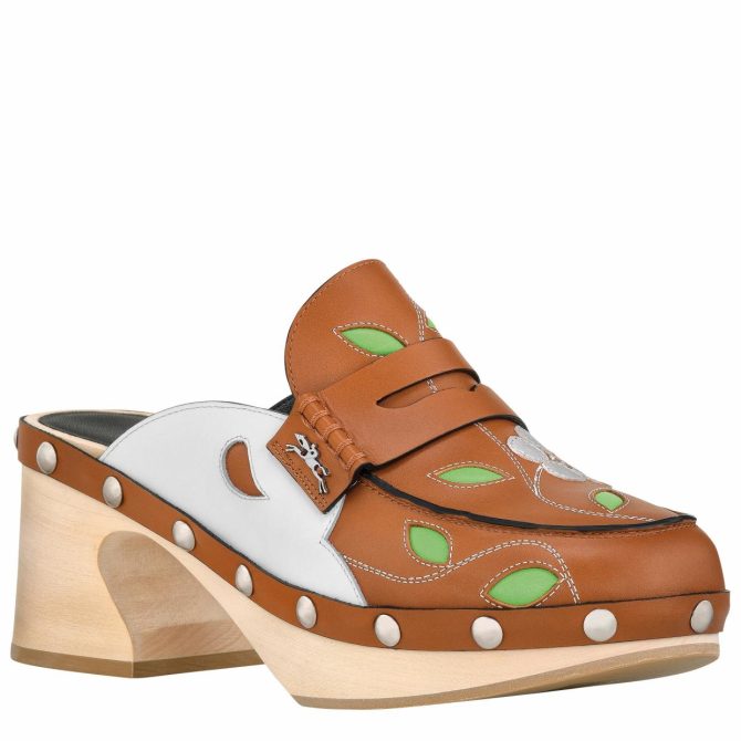 Women Sandals | Longchamp La Cigale Clogs Cognac