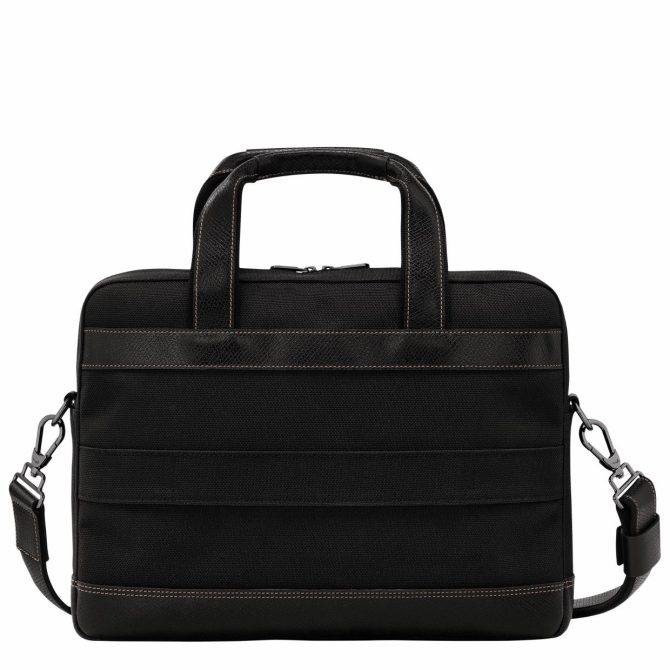 Men Briefcase | Longchamp Boxford S Briefcase Black