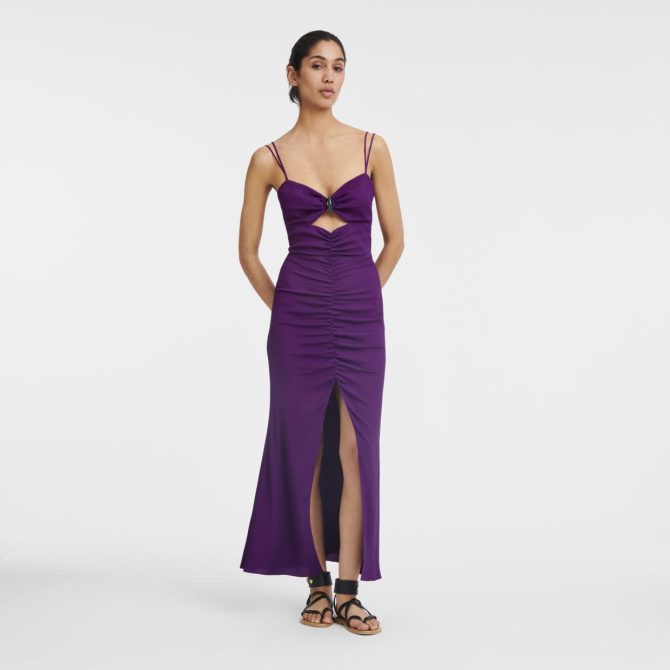 Women Dresses & Skirts | Longchamp Midi Dress Violet