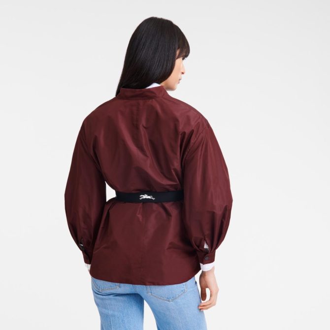 Women Coats & Jackets | Longchamp Kimono Jacket Burgundy