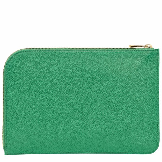 Women Pouches & Cases | Longchamp Le Foulonné Pouch Green