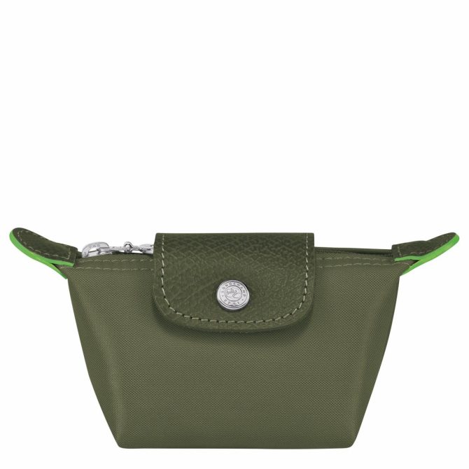 Women/Men Cardholders & Coin Purses | Longchamp Le Pliage Green Coin Purse Forest