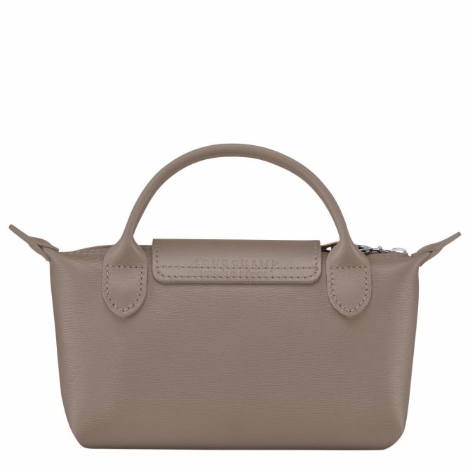 Women Pouches & Cases | Longchamp Le Pliage City Pouch With Handle Taupe