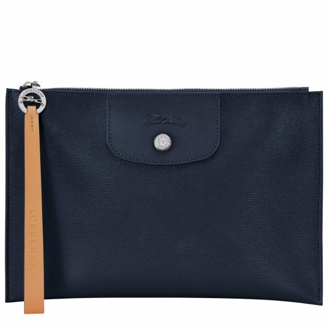 Women Pouches & Cases | Longchamp Le Pliage City Pouch Navy