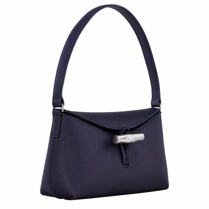 Women Shoulder Bags | Longchamp Le Roseau S Hobo Bag Bilberry