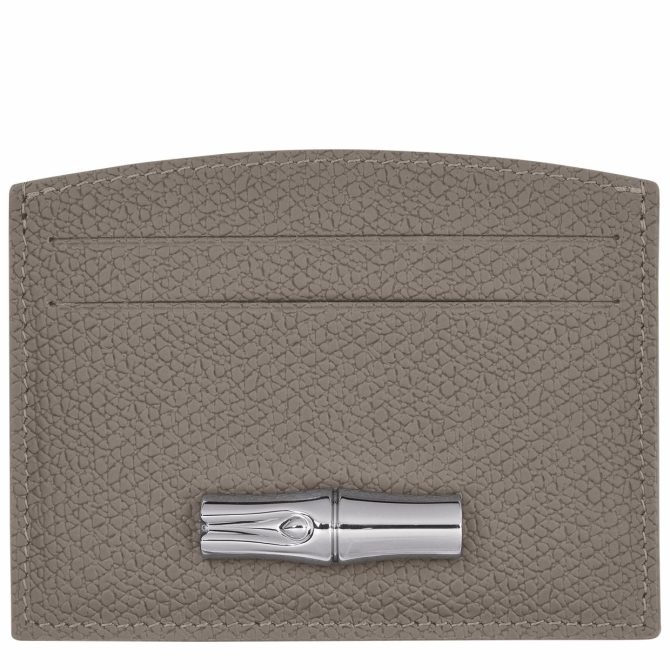 Women Cardholders & Coin Purses | Longchamp Le Roseau Card Holder Turtledove