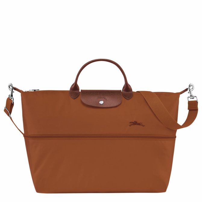 Women/Men Travel Bags | Longchamp Le Pliage Green Travel Bag Expandable Cognac