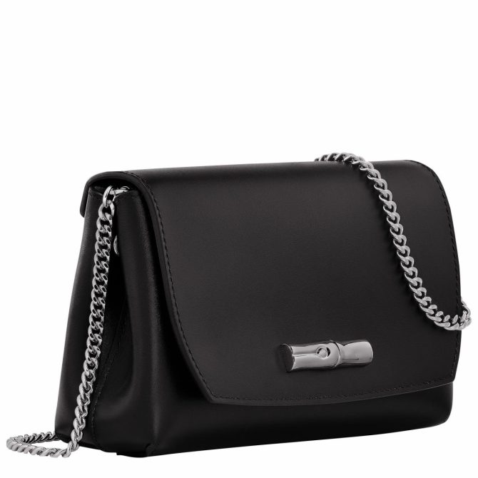 Women Clutches | Longchamp Le Roseau Clutch Black