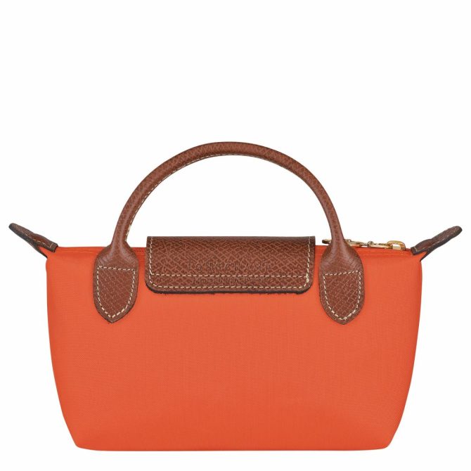 Men/Women Pouches & Cases | Longchamp Le Pliage Original Pouch With Handle Orange