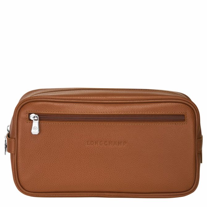 Women/Men Toiletry Bags | Longchamp Le Foulonné Toiletry Case Caramel