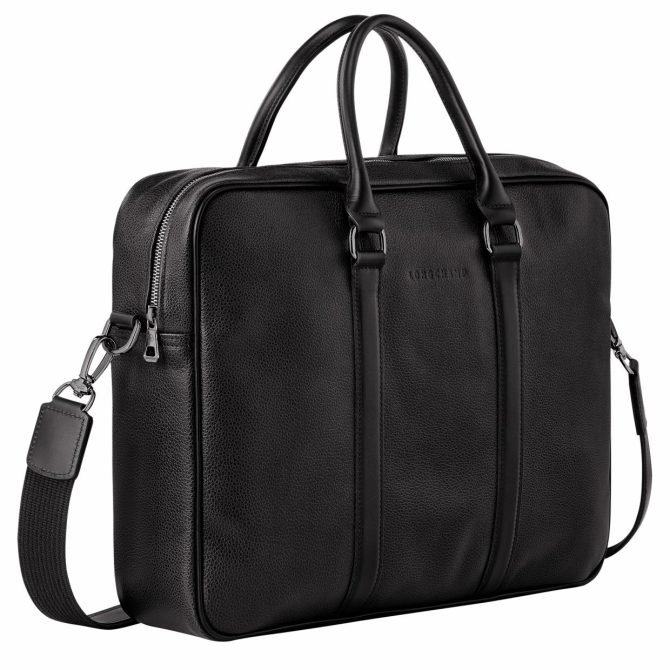 Women/Men Briefcase | Longchamp Le Foulonné M Briefcase Black